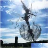 Garden Decorations Fairy Dancing With Dandelion Decoration Metal Art Mythical Faery Landscape Scpture Statue Outdoor Yard Lawn Home Dh4Tf