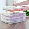 Storage Bottles Practical Dumpling Organizer Reusable Tray Dust-proof Moisture-proof Easy To Clean Freezer Box