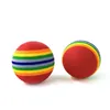 Cat Toys 3,5 см Rainbow Colorf Dog Toy Ball Interactive Kitten Играйте жевать погремушки скретч Eva.