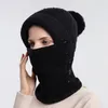 Berets Velvet Pullover Hat Windproof Ear Protection Wool S And Scarves For Women Autumn Winter Outdoor Warm Knit