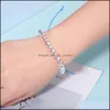 Kralen strengen mode heldere kristal kralenarmband 8mm glas transparante kwarts losse gevlochten vriendschap voor vrouwen sieraden drop del otagm