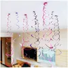 Dekoracja imprezy spiralna dekoracyjne wiry Wstążki zwisają z sufitu i błyszczące spirale ozdobić przyjęcia urodzinowe ślubne