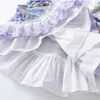 Mädchenkleider Mädchen Kleidung für Sommer Hochzeit florale Geburtstagsfeier Abendkleid Lolita-Stil Prinzessin mit Hut 0-4y