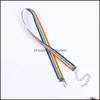 Chokers Rainbow Choker M￤n Kvinnor Gay Pride Halsband och spetschockerband Krage med pendellsmodsmycken Drop Delivery Neckla Otvsu