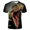 Men's T Shirts 2023 Tiger Men 3D Printed T-shirt Black Ferocious Street Unique Fashion Clothing Boy Summer Tee Top