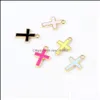 Pendentif Colliers 6 Couleurs Émail Croix Jésus Pendentifs 10 Pcs/Lot Crucifix Charmes Bijoux De Mode Bricolage Accessoires Pour Bracelets Neckl Oty3E