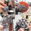 Screwdrivers 18 In 1 Snowflake Outdoor Survival Tourism Mtifunction Edc Screwdriver Tool Stainless Steel Cam Equipment Card Keyring Dhp17