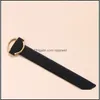 Bangle Vintage Leather Wide Punk Style Classic Wrist Bracelet Black Couple Holiday Party Jewelry Gift Drop Delivery Bracelets Otn4E