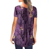 Camisetas femininas Mulheres Halloween Impresso V Pesco