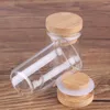 Storage Bottles 24 Pieces 20ml 30 50mm Test Tubes With Bamboo Lids Glass Jars Vials Wishing Bolttes Wish Bottle For Wedding Crafts Gift