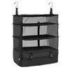 Storage Boxes 4-Layer Clothes Hanging Organizers Foldable Outdoor Mesh Bag Travel Doorback Clothing Camping Towel Package