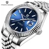 Wristwatches 2023 Business Automatic Mechanical Watch Men's Fashion Waterproof Calendar Fine Steel