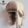 Berets B-8521 Adult Winter Warm Bomber Hats Male Ear Protectors Ski Caps Fur Russian Ushanka Hat