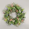 Decorative Flowers Beautiful Flower Wreath Eco-friendly Non-Wither Attractive Spring Silk With Green Leaves