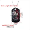 Pendentif Colliers Design Halloween Cadeaux En Acier Inoxydable Skl Punk Vampire Dog Tag Collier Bijoux De Fête 14 Drop Delivery Pendentifs Otdqk