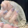 偽の爪Camellia Faux Nail 1セットファッション無害な人目を引く光沢のあるシャード