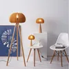 Lâmpadas de mesa Lâmpada de madeira moderna Bedroom Estudo Retro Homestay Pumpkin Wood Wood Personalidade Criativa Decoração de Desktop