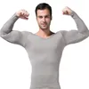 Męskie kształty ciała haleychan męskie shaper v-dekolt Długie rękaw Podwódzka zbieżna postawa Korekta Koszula Shapewear Bodysuit