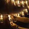 Строки занавеска струна Po Clip Lamp Dece Decor с 40 светодиодными бусинками 5 м свадебный отдых сад украшения на заднем дворе