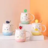 Canecas coloridas xícaras de café cerâmica colorida criativa reutilizável moderno kawaii caneca clássica tazas originales drinkware