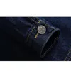 Jackets masculinos Spring Autumn Men Jacket Jean Button Abrindo Tops Slim Tops elegante Simplicidade Blue escuro Macho de roupas de roupas masculinas