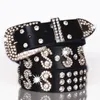 Belts Rhinestone Western Belt Fashion Luxury Studded For Men Strap Diamond Black Cowgirl Cowboy Jeans