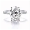 Eheringe Vecalon Classic Ring Set Oval Cut 3Ct Diamant CZ Verlobungsband für Frauen Braut Bijoux 3624 Q2 Drop Lieferung Schmuck Dhbzt