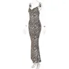 Casual Dresses European och American Selling Spring 2023 Temperament Hollow Suspenderbelt Printing Floral Elegant Slim Dress Women 17