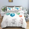 Beddengoedsets ingesteld voor kinderen meisje kinderen polyester dekbedovertrek quilt met kussensloop dekbed cartoon