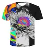 T-shirts pour hommes impression 2023 3d motif géométrique dynamique couleur été T-shirt haut respirant étourdi tendance Couple S-6xl