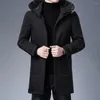 メンズダウンメンジャケット90％冬のファッション太い暖かいパーカーファーカラーホワイトダックコートカジュアルマンキープ