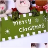 Juldekorationer Diy trähjortdörrplatta hängen dekoration trä hantverk träd ornament hem dekor leveranser 30x23,5 cm drop d dhod3