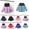 Boys Girls Down Coat 2023 NEW Filled Puffer Jacket Hooded Parka Jackets Black Royal Blue Pink Yellow Body Warmer Retro Outer Coat Kid Children Size AGE 100-160cm