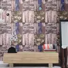 Wallpapers Retro Nostalgic Wooden Pattern Wallpaper Digital Restaurant El Background Industrial Wind Dining Room