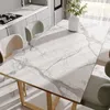 Table Cloth Nordic Style Luxury Imitation Marble Waterproof Mat Protection Customizable Cover Odorless