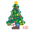 Juldekorationer dekoration 3D Filt Xmas Tree Non-Woven Craft Kids Gifts Diy Handmade dekorspel Props Merry Home Ornaments