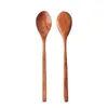 Set di stoviglie A50i cucchiai in legno da 10 pezzi zuppa in legno per mangiare mescolando un utensile da cucina a manico lungo