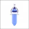 Charms Mode Agate Cristal Turquoise Pendentif Charme Pour Collier Bracelet Nature Pierre Colorf Diy Bijoux Drop Delivery Résultats Com Dh5S1