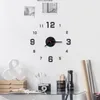 Väggklockor klockklistermärke ramlöst själv tyst stor digital dekal dekorativ diy hantverk spegel effekt etiketter hem levande vägg