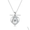 5wc8 Pendant Necklaces Trendy 925 Sterling Sier 05ct d Color Vvs1 Moissanite Heart Necklace for Women Jewelry Diamond Test Pass Giftpend Dh5