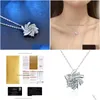 Hanger kettingen trendy S925 Sterling Sier Moissanite Windmill ketting vrouwen sieraden 0.5ct d kleur vvs1 sleutelbeen cadeaubon druppel dhb6b