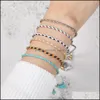 Charm Armbänder Handgemachtes geflochtenes Seilarmband mit Freundschaftskarte für Frauen Mädchen Modedesigner Polyesterfaden Strandschmuck Otwnq
