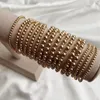 Charm Bracelets Boho Simulated Pearls Bracelet Set Fashion Gold Chain Beaded Bangles Korean Hand Accessories Jewelry For Women