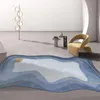 カーペットシンプルエリアラグノンスリップワビサビスタイルラインアートフロアマットベッドルーム日本の北欧の不規則なカーペットホームルームソファ装飾