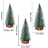 Christmas Decorations 3Pcs Mixed Size Pine Tree Artificial Mini Desktop For Home Year Xmas Party Table Decoration Navidad