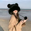 Beret Hat Lady Winter Hair Uszy wełna wełniana koreańska wersja wszystkich rodzajów Plush Lei feng słodka fala