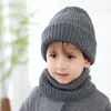 Basker rand 1 set mode tvättbar anti-krympare barn hat unisex ull cap stretch för kallt väder