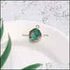 Charms Colorf Resin Druzy Stone Pendant edelsteen shell pailletten goud verguld voor doe -het -zelf sieraden maken oorr ketting druppel levering vin otqvd