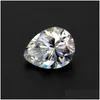 Autres vrais 0,53 carat D couleur Vvs1 poire Moissanite pierres en vrac pour bijoux à bricoler soi-même passer diamant Gra pierres précieuses en grosautre autre autre Dhxnl