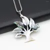 Anhänger Halsketten Metallkette Natürliche Abalone Shell Gemischte Spleißen Von Botanik Blume Baum Lebensform Anhänger Für Exquisite Charms Geschenk